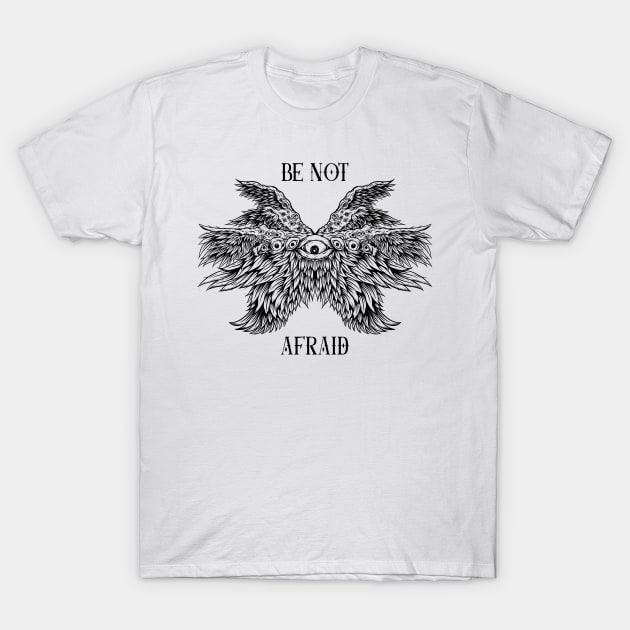 Heavenly Radiance: Biblically Inspired Seraphim Design T-Shirt by Holymayo Tee